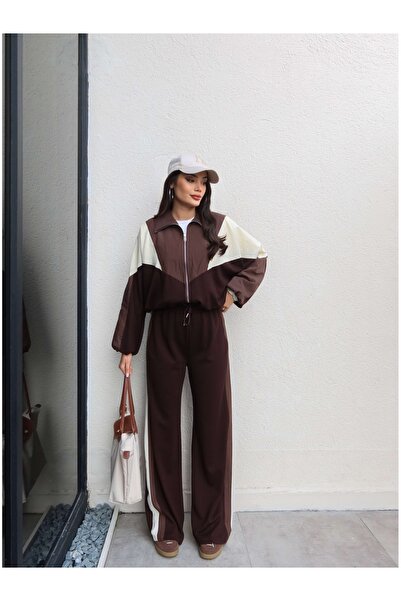 ESRAHELVACI Parachute Detail Zippered Tracksuit Set