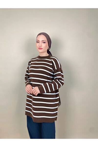 luazul Striped Oversize Knitwear Sweater