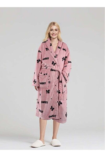 East from Noon Lightweight Flannel Bathrobe - 250g/m² Made of 100% Soft Polye...