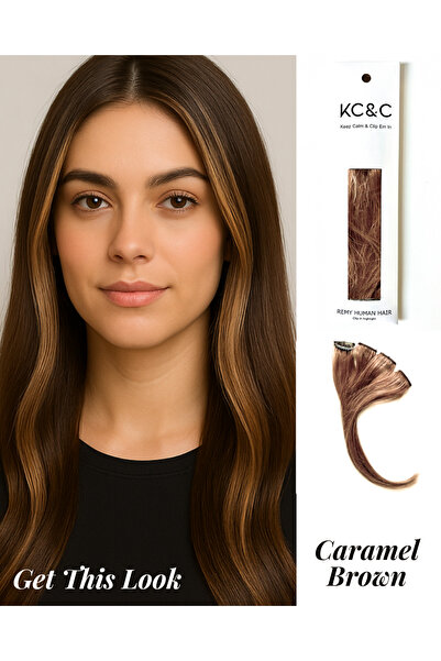 keep calm & Clip Em In Sun kissed Hair Naturally - Remy Extension Clip-In - 4...