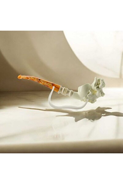 Altınışık Lületaşı Nü Kadın Figürlü El Oyması Lületaşı Pipo – Akrilik Ağızlık...