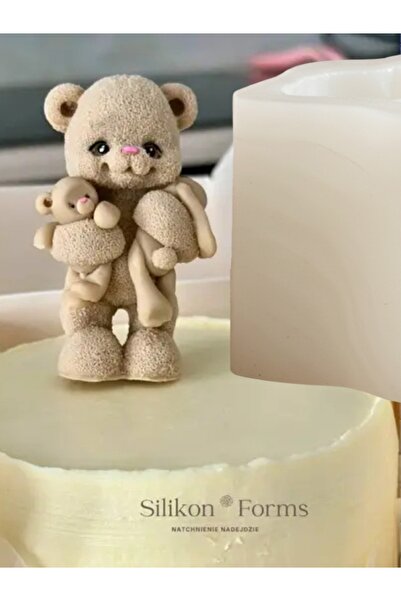 SiliconForms Mulaj din silicon Ursuleț cu ursuleț și iepuraș