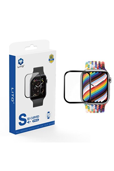 Lito واقي شاشة لساعة أبل، لاصق كامل 41 ملم