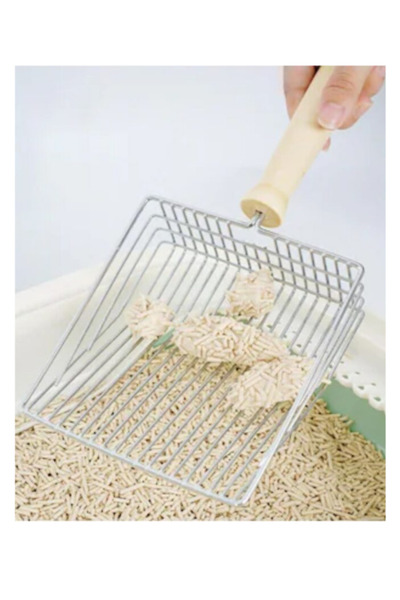 chittoshop Paslanmaz Çelik Kedi Kum Küreği – Büyük Boy, Dayanıklı, Kolay Temi...