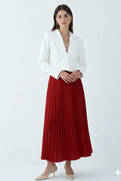 benguen Pleated Skirt 4560 Red