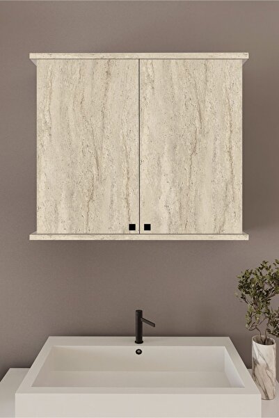 Orysa Design BD-1 Aynasız Banyo Dolabı, Duvar Dolabı - Traverten