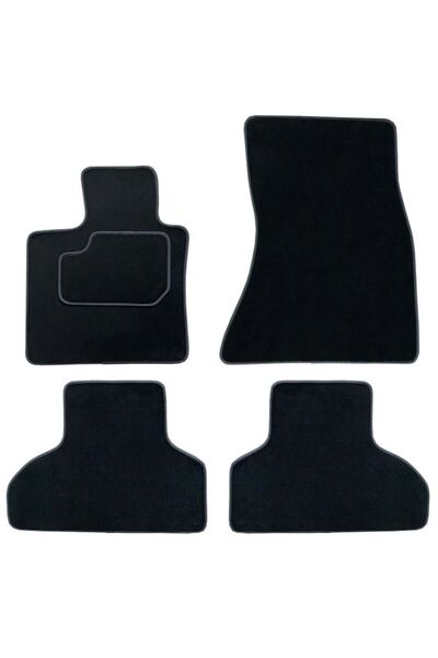 Mammoth Set covorase 4 buc, fata/spate, velur negru, potrivit BMW X5 (F15, F8...