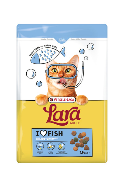 Versele Laga Hrana uscata Lara pentru pisici adulte cu somon - 1.9 kg x 4 buc