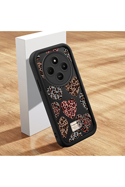 Hontinga جراب هاتف Xiaomi Redmi 14C 4G متوافق مع تصميم الفهد، مصنوع من السيلي...