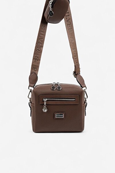 Silver Polo Silver & polo sp1038 women's crossbody bag honeycomb brown