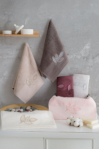 Bella Home 50x90 Prosop de mână brodat 3D Sparkle - 6 bucăți