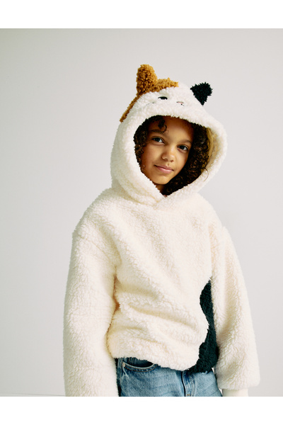 Marks & Spencer Squishmallows Kedili Borg Kapüşonlu Sweatshirt