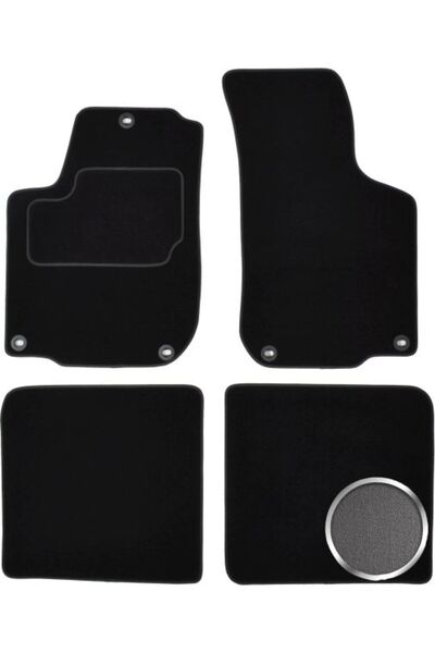 Mammoth Set covorase 4 buc, fata/spate, velur culoare gri, potrivit SKODA OCT...