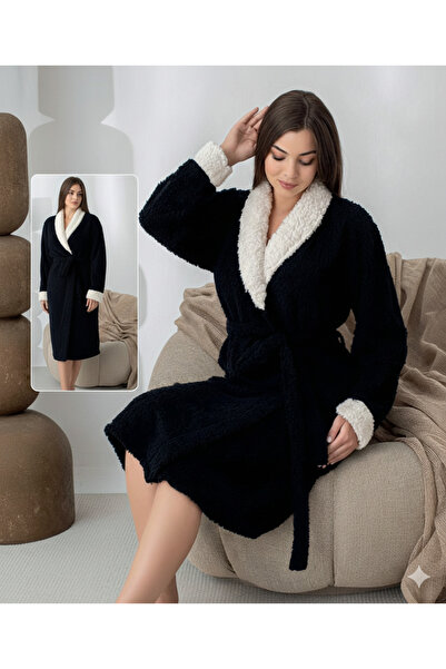 Kocabey Sharpi Welsoft Plush Home Bathrobe, Soft Dressing Gown