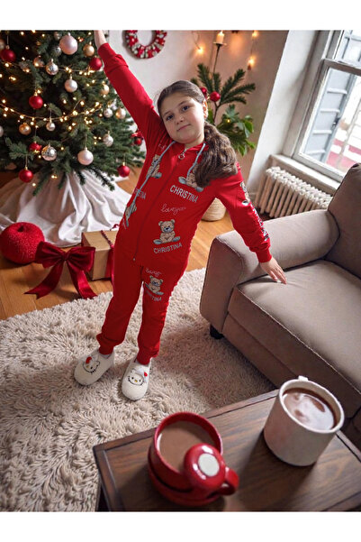 Store Kız Çocuk “Teddy Bear” Baskılı Polar Eşofman