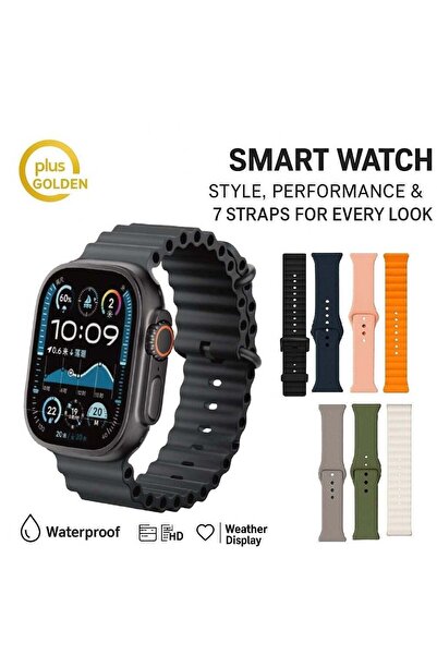 Golden Plus Smart Watch ULTRA2, 7-in-1 Health & Fitness Tracker Sport Watch, 49mm Multicolour