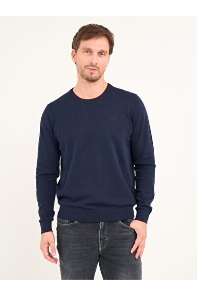 Lee Cooper Men's long-sleeved sweater in solid color