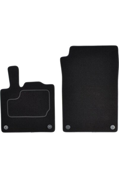 Mammoth Set covorase auto velur 2 buc, Fata, negru, potrivit SMART FORTWO 01....