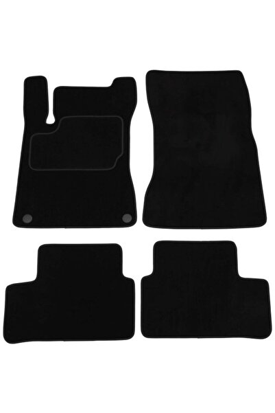 Mammoth Set covorase 4 buc, fata/spate, velur negru, potrivit MERCEDES CLA (C...