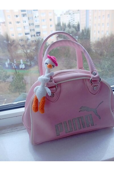 BAYÇAĞRI Stylish Beret Cute Knitted Goose Bag Ornament |   Handmade Charm Ami...