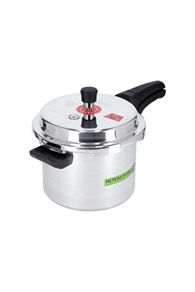 ROYALFORD 5L Aluminium Pressure Cooker Induction Compatible Uniform Heating M...