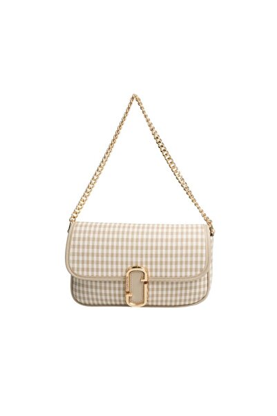 Silver Polo Silver & Polo Sp1171 Women's Shoulder Bag Plaid Line Square Sand Beige-Sand