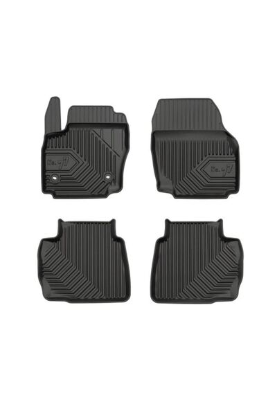 Mammoth Set covorase auto TPE 4 buc No. 77, Fata/Spate, negru, potrivit FORD ...