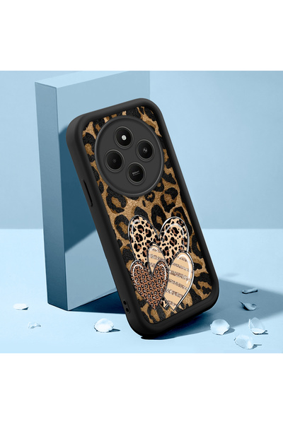 Hontinga حافظة هاتف Xiaomi Redmi A4 المتوافقة مع Leopard Love مصنوعة من السيل...