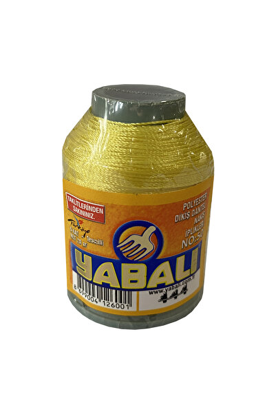 Yabalı Polyester Dikiş Dantel Nakış İpi 444 Limon Kabuğu 20 Gram 6 Kat No: 50