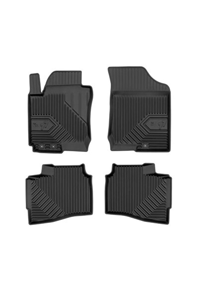 Mammoth Set covorase auto TPE 4 buc No. 77, Fata/Spate, negru, potrivit HYUND...