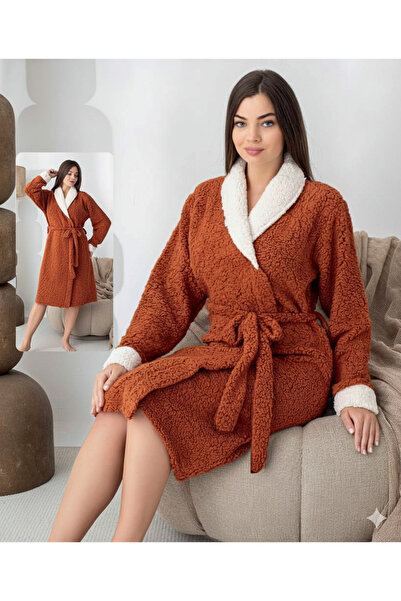 Kocabey Sharpi Welsoft Plush Home Bathrobe, Soft Dressing Gown