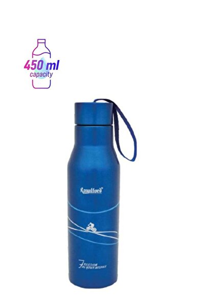 ROYALFORD Sweat Free Leakproof Hot And Cold Water Vacuum Bottle Flask Blue 450ml