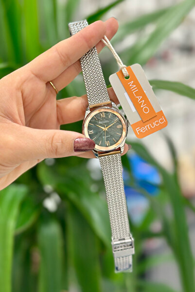 Ferrucci Çelik Kordon Su Geçirmez Garantili Kadın Kol Saati