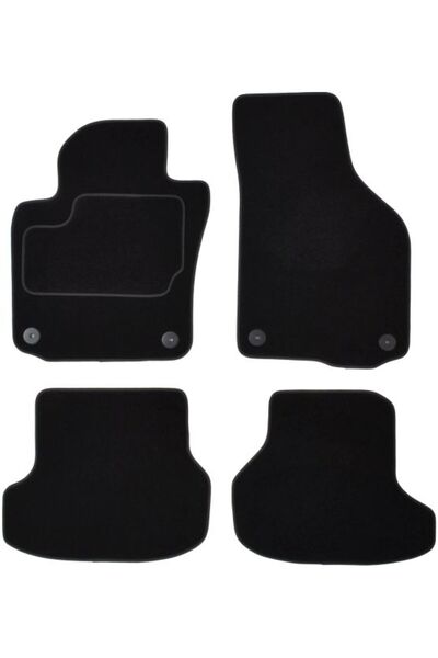 Mammoth Set covorase 4 buc, fata/spate, velur negru, potrivit VW GOLF VI 03.11-05.16, Cabriolet