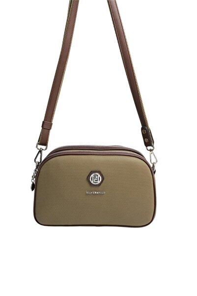 Silver Polo Silver & Polo Sp745 Women's Crossbody Bag Honeycomb L.Khaki-Brown