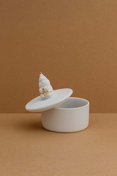 Barine Noel Baba Figürlü Porselen Mini Kavanoz 8x5 cm