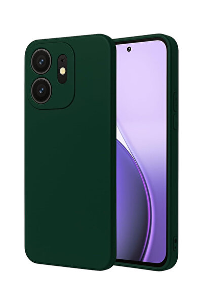 VERTEK Мек TPU силиконов калъф, с микрофибърна подплата за Oppo Reno 14F, тъм...