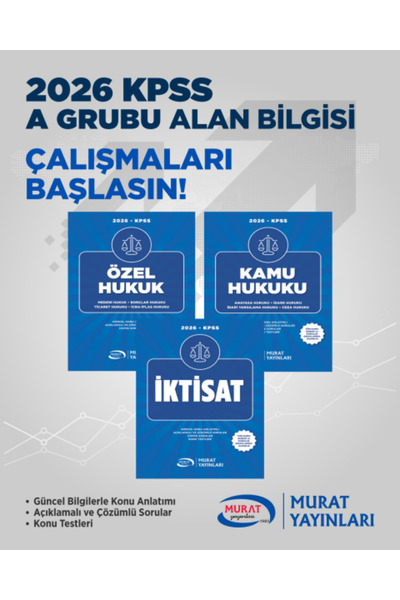 Murat Yayınları Kpss A grubu Özel Hukuk - Kamu Hukuku ve İktisat Konu Anlatım...