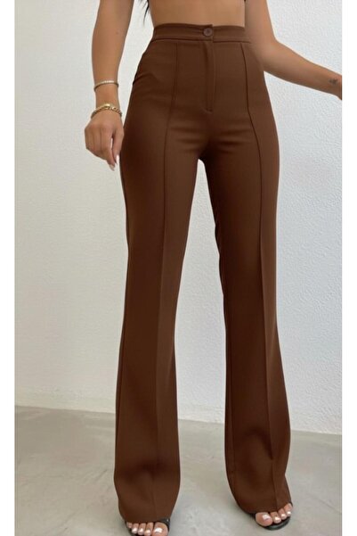 glanour Pantaloni Palazzo vipușcă pentru femei, negri, talie înaltă efect modelator