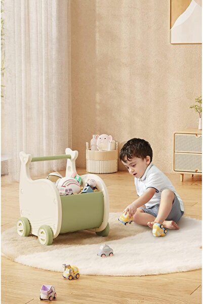 Hibobi Premium مشاية أطفال صفراء على شكل حوت مع صندوق تخزين، بتصميم أنيق يناس...