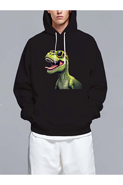 MIXSNOW سويت شيرت بغطاء رأس مطبوع قصة فضفاضة - نمط كاجوال عصري - هودي مريح بر...