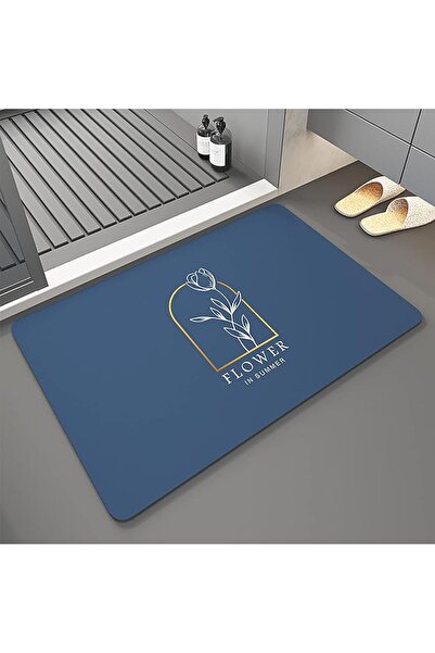 Arabest Bath Rugs Mat Bathroom Floor Mat Set, 23.6 x 15.7 Inches, Memory Foam Bath Mat (Blue)