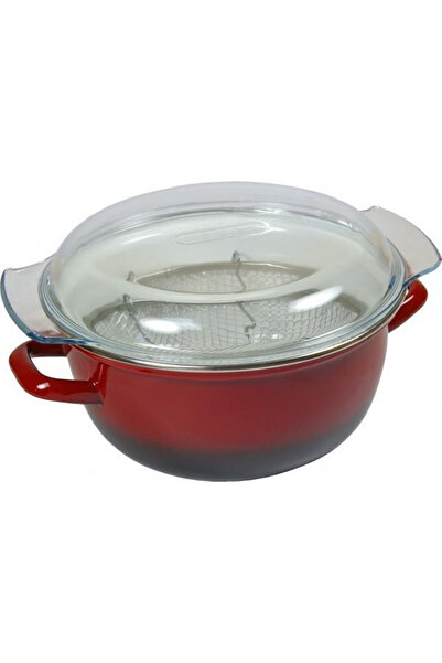 iBiLi -Volcan deep fryer, enameled steel, 24x12.5 cm, red