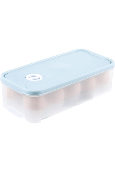 Arabest حامل بيض بلاستيكي قابل للتكديس، حاوية تخزين ومنظم للثلاجة