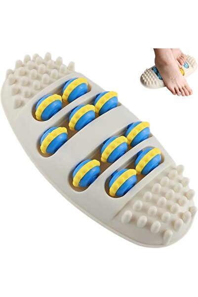 Arabest قطعتان من بكرات تدليك القدم، 4 صفوف من البكرات، للاسترخاء، وتخفيف الا...