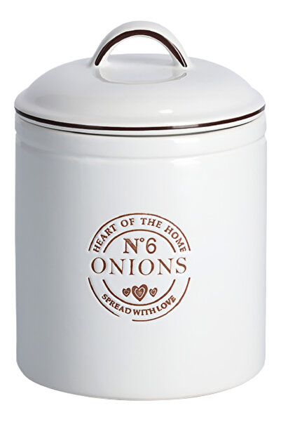 zeller recipient pentru depozitarea cepei, ceramică, 14,5x20 cm, 1620 ml, alb