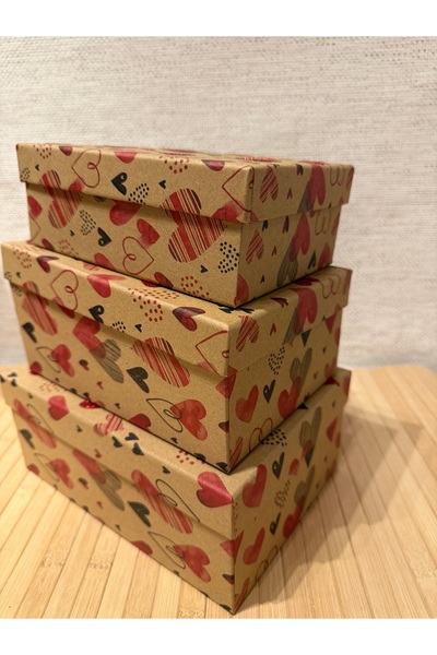 ADA HOME COLLECTION SHOP KALPLİ HEDİYE KUTUSU 3 BOY