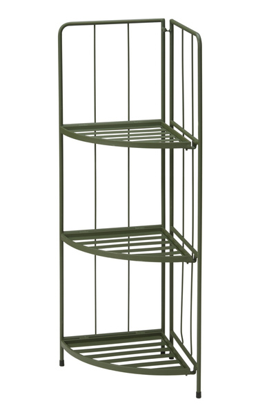 Excellent Houseware Suport de flori pliabil de colț, metalic, 42x30x90 cm, verde