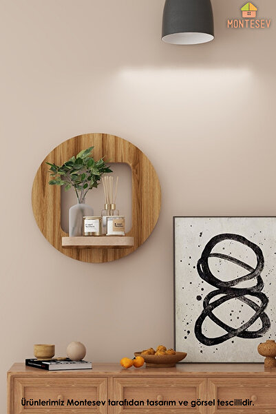 MONTESEV Ahşap Dekoratif Duvar Rafı ( MTSV-852 )