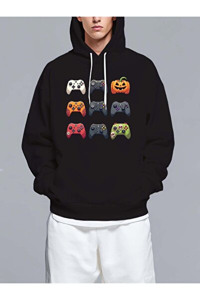 MIXSNOW سويت شيرت بغطاء رأس مطبوع قصة فضفاضة - نمط كاجوال عصري - هودي مريح بر...